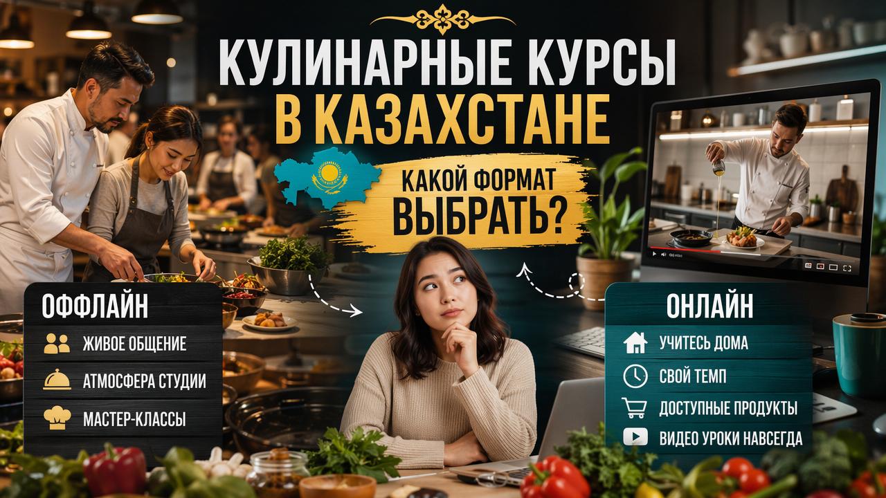 Кулинарные курсы онлайн в Казахстане: как выбрать формат сервис Darchik