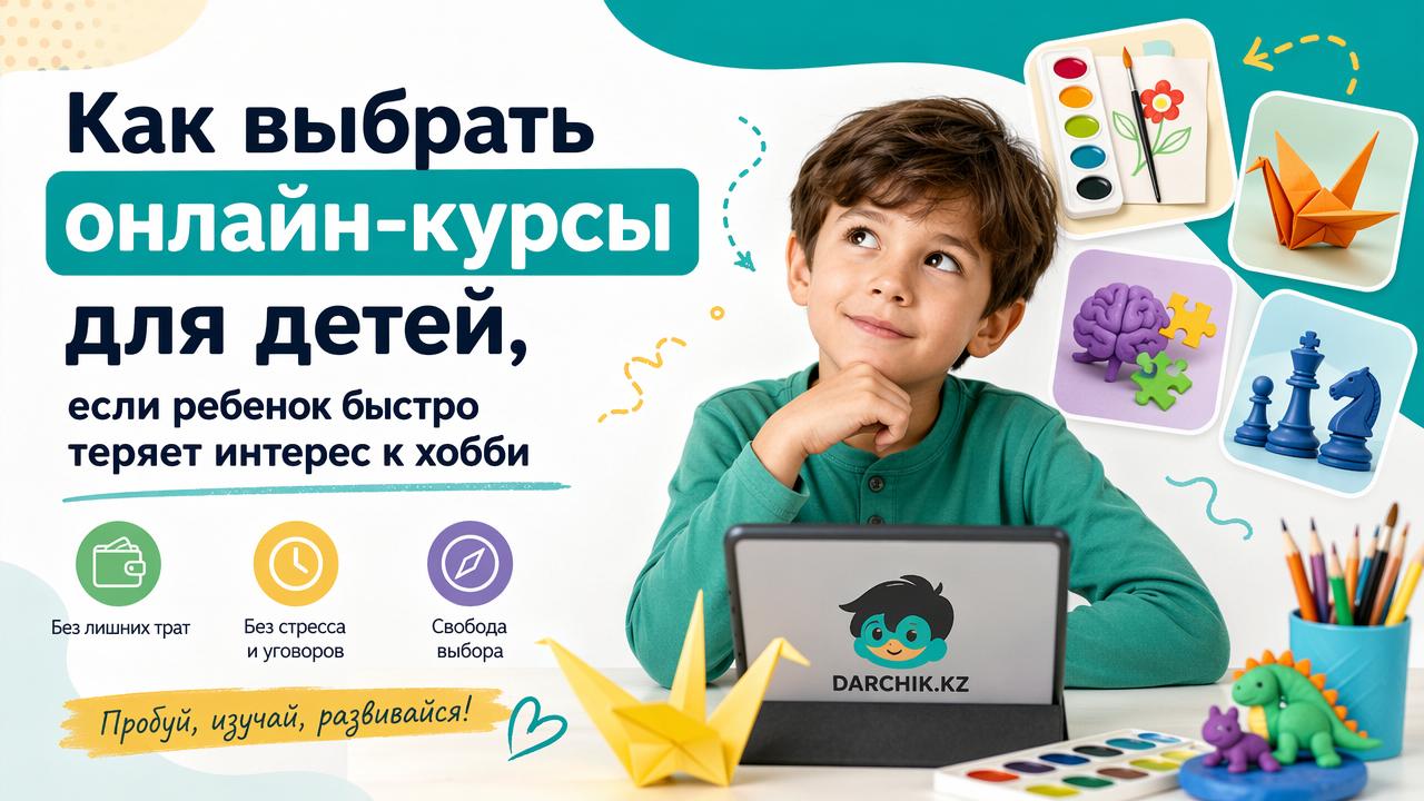 Онлайн-курсы для детей: как выбрать, если ребенок бросает хобби сервис Darchik