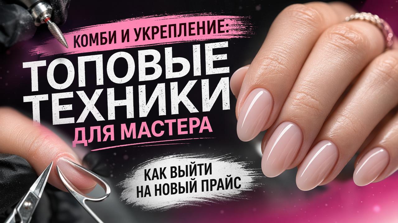 Комбинированный маникюр: обучение онлайн и укрепление ногтей сервис Darchik