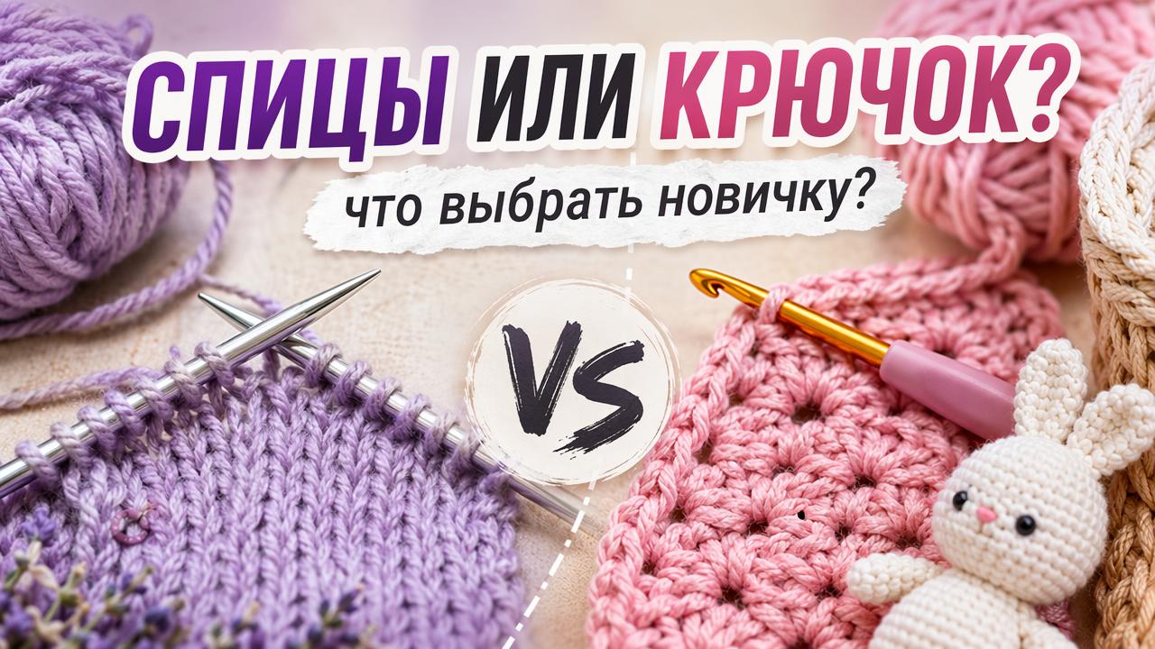 Вязание для начинающих: что выбрать — спицы или крючок? сервис Darchik