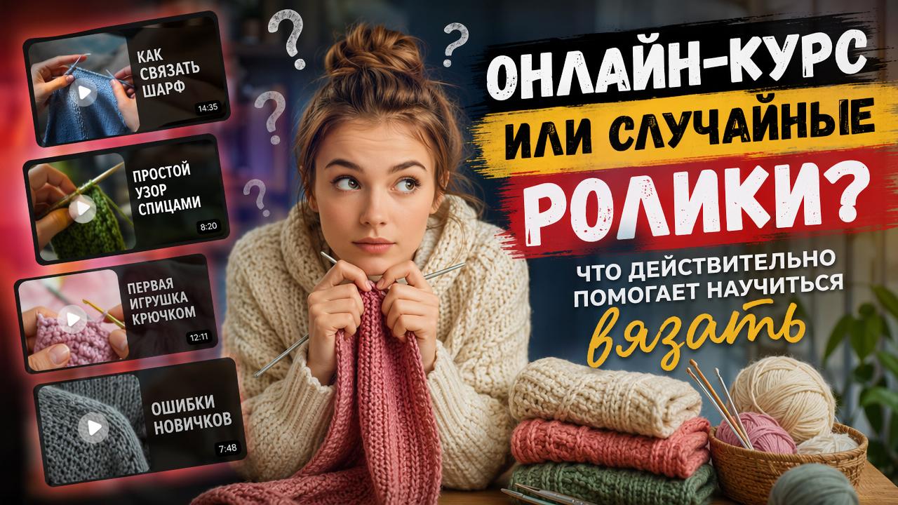 Обучение вязанию онлайн: почему полноценный курс эффективнее разрозненных роликов из интернета сервис Darchik